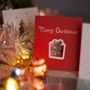 12 шт., креативные мини-поздравительные открытки с Рождеством и годом, рождественская открытка, подарочная карта для детей, праздничные принадлежности для вечеринок 240301