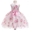 Mädchen Kleider Sommer Blume Baby Born Taufe Schleife Ballkleid Kleid Blumen Party Geburtstag Stickerei