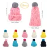 Casquettes de boule 10 pièces accessoires tricot Mini chapeaux de laine bricolage décoration fil artisanat décoratif tricoté fournitures laine