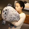 20/30/40/60 cm Angry Blob Seal Pillow Seal Plush 3D Novelty fylld docka mjukt djur hav lejon baby sovande leksaksgåvor för barn 240228