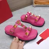 أعلى مصمم جودة Vlogo Sandals الشهيرة v منصة الكعب أحذية الرمال الرملية Miller Shoes Leather Fashion Women 5433