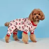 Hundebekleidung, Haustier-T-Shirt, „I Love Mom Dad“, bedrucktes Muster, Kleidung für Pyjamas, Katze
