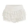 Skirts Ruffle Lace Vintage Shorts Women Aesthetic Low Waist Lolita Bloomers Fairycore Retro Multi-Layers Bottoms Y2K Kawaii Costume