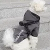 Regnrockar hund regnrock med sele vattentät andningsbar meshlined regnjacka för små hundar reflekterande huva valp regnkläder chihuahua