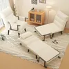 Modern Industrial White Recliner Floor Chair for Living Room or Bedroom - Stylish Nordic Design for Ultimate Comfort and Relaxation