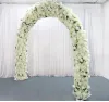 Rosa bianca ortensia composizione floreale artificiale arco di nozze fila di fiori tenda decorazione floreale vetrina per feste 2024304