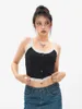 Women's Tanks Fashion Womens Summer Cami Tops Sleeveless Spaghetti Strap Button Down Camisole Lace Trim Tank S-XL