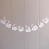 Party Decoration 1PC Creative Swan Banner Birthday Decorations for Girl Wedding Baby Shower Supplies Cartoon