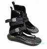 Kvinnor skor platt häl rom sandaler andas sommar flip flops rivet gladiator sandal mode äkta läder gummi sole chaussures skor