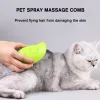 Peine de aseo eléctrico para mascotas, peine de masaje con aerosol para gatos y perros, cepillo de pelo de silicona, peine flotante para depilación de gatitos, accesorios para mascotas