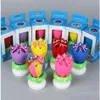 Candles Musical Birthday Cake Candle Lotus Flower Floral Rotating Sparkling Accessory Gift 1005 Drop Delivery Home Garden Dhpac