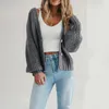 Women's Knits Women Autumn Sweater Loose Fit Cardigan Stylish Chunky Knit Fall/winter Open Front For Modern