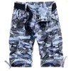 Shorts pour hommes 2024 Été Casual Lâche Camouflage Cargo Hommes Multi-Poche Coton Street Militaire Genou Longueur Plage