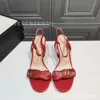 Home g Family Version 2024 New Summer Versatile Thick Heel Sandals with High Heels and Open Toe Women's Shoes