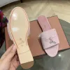 LP Slippers Slippers AAAAA Cashmere Women Flat Slide Slide Sandals Shoes Buckle Mount