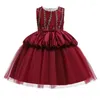 Girl Dresses Elegant Flower Girls Dress Evening Ball Gown Kids For Children Wedding Princess