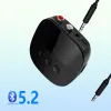 Haut-parleurs Bluetooth 5.2 Récepteur RCA Bluetooth Adaptateur pour la voiture 3,5 mm Jack Aux Bluetooth Récepteur 2RCA Adaptateur audio sans fil pour le haut-parleur