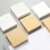 3pcs/pack 학교 사무용품을위한 Kraft Kraft White Color Square 메모 패드 문구 쓰기 패드 목록 스티커 메모