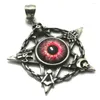 Collane con ciondolo Cool Pink Stone Eye Acciaio inossidabile 316L Teschio Luna Stella Ottimo o regalo per un amico