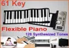 Piano numérique à 61 touches, portable, flexible, enroulable, 128 synthétiseurs différents avec touches programmables, haut-parleur externe, piano électronique9369360