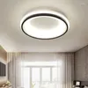 Lustres noir blanc fini lustre LED moderne pour chambre à coucher salle d'étude salon plafonniers carrés/ronds