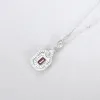 New Ruby Necklace S925 Sterling Silver Water drop 3A Zircon High end Dangle Necklace Korean Fashion Women Collar Chain Wedding Party Jewelry Valentine's Day Gift SPC