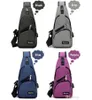 Men USB Chest Bag Sling bag Large Capacity Handbag Crossbody Bags Shoulder Bag Charger Messenger Bags 6 Colors New 4321412