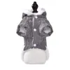 Köpek giyim ceket evcil hayvan kış kıyafetleri sıcak köpekler için sevimli kedi kulak dekor soğuk hava yumuşak rahat ceket