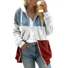 Casacos de moda feminina de lã de pelúcia com capuz jaquetas costura de pelúcia quente zip up sweatshirts outono inverno casacos de pele do falso outerwear hoodie