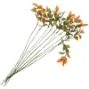 Flores decorativas 10pcs folhas artificiais vegetação hastes falso spray plantas falsas enchimento para buquê de casamento