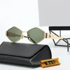 Designer solglasögon för kvinnor herr triompheglas uv skydd mode solglasögon bokstav casual retro glasögon metall full ram med låda