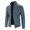 Camisolas masculinas primavera outono camisola de malha homens moda slim fit cardigan causal casacos sólidos único breasted