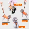 Seles Dog Support Harness Dog Assisted Belt för främre och bakre ben Pet Recovery Vest Elastic Justerable Walking Dog Chest Strap
