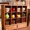 1/12 Dollhouse Miniature Wooden Simulation Cup Holder Shelf Model DIY Accessories Doll House Furniture Toys 240301