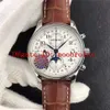 JF Master Mens Watch Moonphase ETA 7751 Otomatik Kronograf Mekanik 28800 VPH Yıllık Takvim 316L Çelik Safir İtalya Leath258v