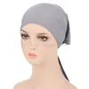 Muslimska kvinnor hijab turban stretch lång svanshuvud halsduk wrap bonnet hat kemo cap underscarf inre ninja beanie håravfall täcker