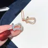 Ontwerper Freds sieraden Precision Edition Fei Jiaman diamanten hoefijzergesp ketting met v-vergulde en 18k rosé-vergulde lichte luxe en unieke pure