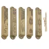 Rideau 5 pièces, défilement de porte, pilier sacré en métal, ornement Mezuzah, décor de prière, Vintage, support rétro pour la maison, poteau d'objectif