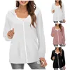 Felpe con cappuccio da donna Maglione in morbido pile Giacche da donna Cappotto solido Giacca con cerniera Cappotti a maniche lunghe con cappuccio Zip casual