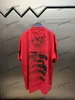 xinxinbuy Maglietta da uomo firmata Tee 2024 Graffiti lettera stampa modello Parigi manica corta in cotone donna blu nero rosso XS-2XL