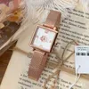 22% de descuento en reloj Reloj Koujia Cass Moda Rosa Cuero de vaca Cuadrado Cuarzo Esfera pequeña Lote de moda para mujer