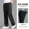 Cargo Pants Mens Loose Straight Pants Plus Size Clothing Work Wear Japanese Joggers Homme Sports Cotton Casual Trousers 240228