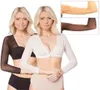 Daha ince ince muhteşem kol kollu shapewear seksi mahsul üstleri zayıflama kontrol kolu eğitmeni gövde şekillendirici mumya kıyafetleri6591041