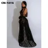 CM.YAYA женское модное сетчатое платье 2024 года с вышивкой, сексуальное вечернее клубное платье, стильный комбинезон, комбинезоны Rompers240304