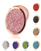 Miroir de maquillage en diamant, miroirs compacts ronds et portables, miroir de poche en diamant, maquillage pour cadeau personnalisé 3923572