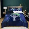 sets Panda Duvet Cover Cartoon Panda Printed Bedding Set For Kids Boys Girls Microfiber Cute Animal Comforter Cover 2/3Pcs Full Size