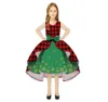 어린이 드레스 볼 가운 여자 드레스 특별한 경우 체크 스커트 어린이 의류 크리스마스 녹색 레드 1477517