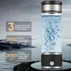 ワイングラスSPE PEMテクノロジーイオナイザーポータブル水素水発電機ホームオフィス用旅行420ml健康な機械ボトル