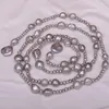 Pendant Necklaces GG 12MM-15MM Grey Keshi Pearl Culture Long Sweater Necklace