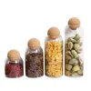 Sealed Ring Bottles Kitchen Storage Box Transparent Food Canister Keep Fresh Container with Ball Cork Lid